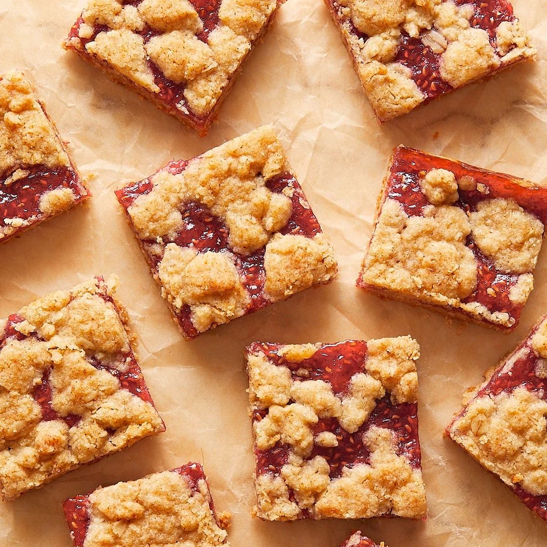Raspberry Oat Crumble Bars