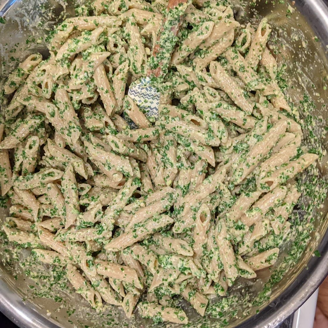Kale Pesto With Whole Wheat Pasta