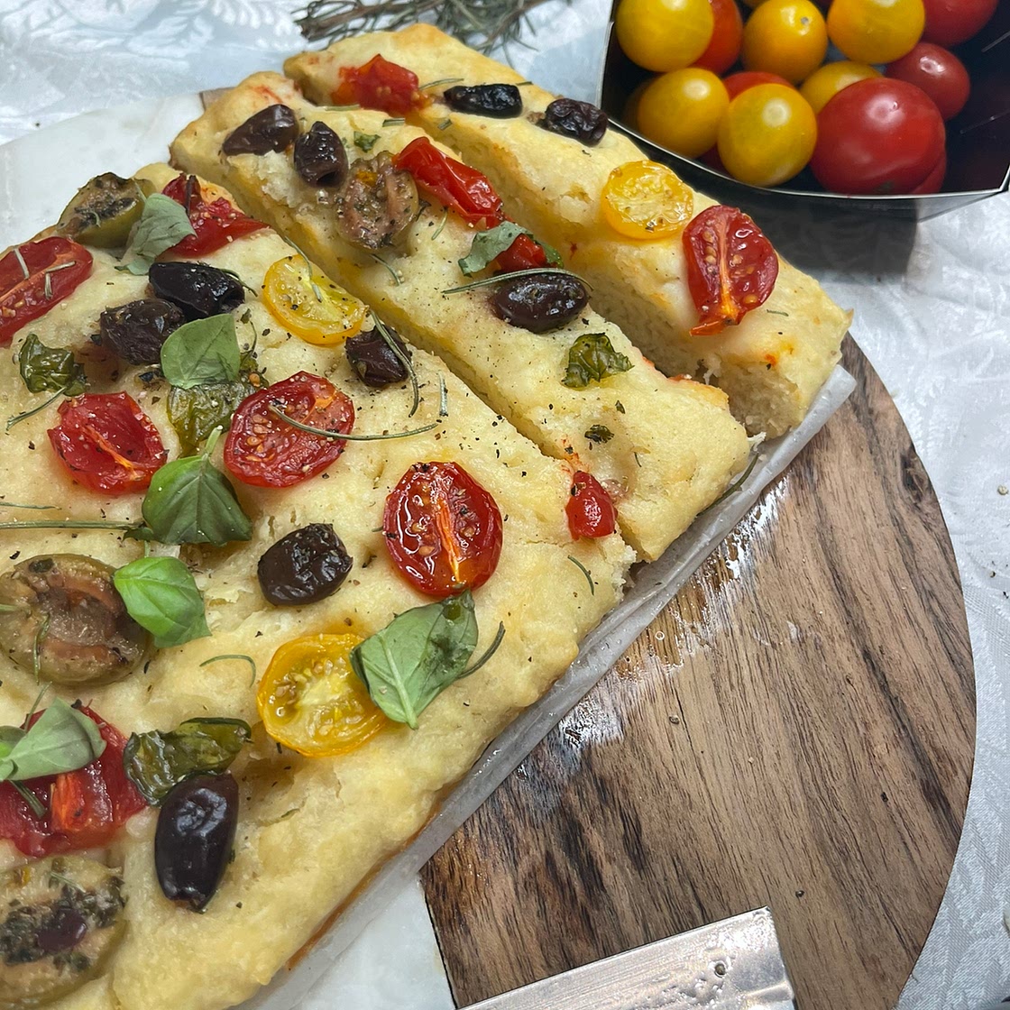 Olive & Cherry Tomato Focaccia