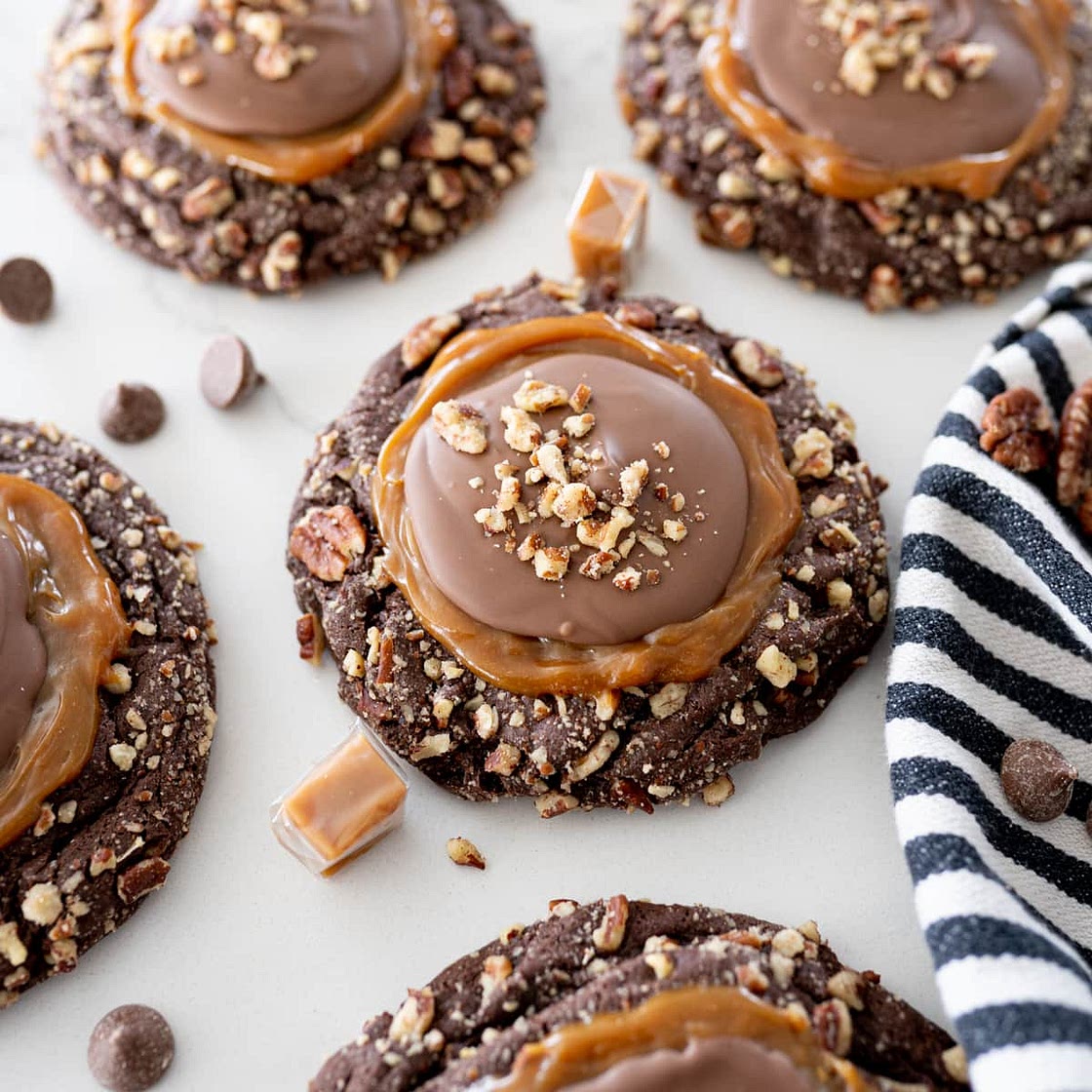 Copycat Crumbl Turtle Cookies