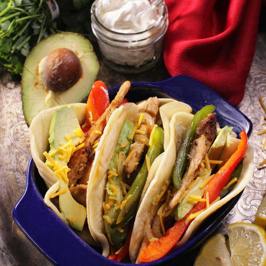 Chicken Fajitas For One