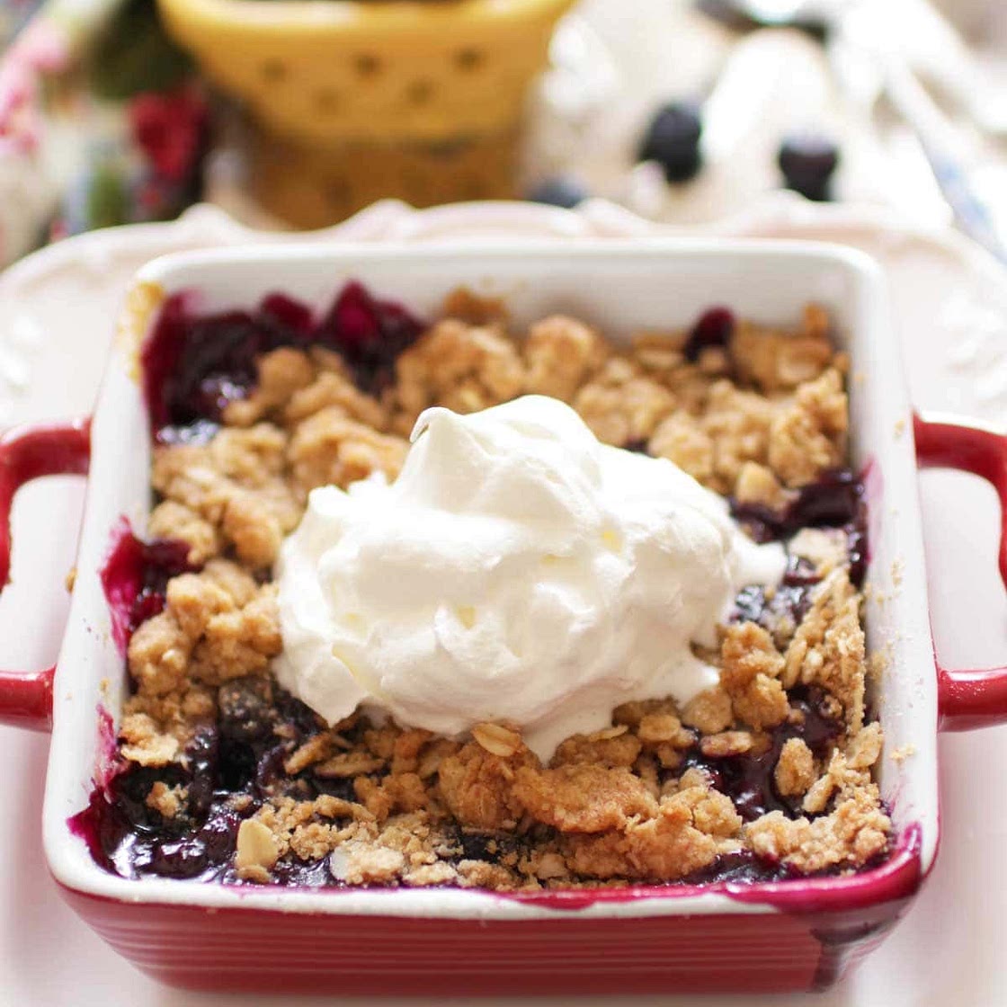 Blueberry Crumble For One