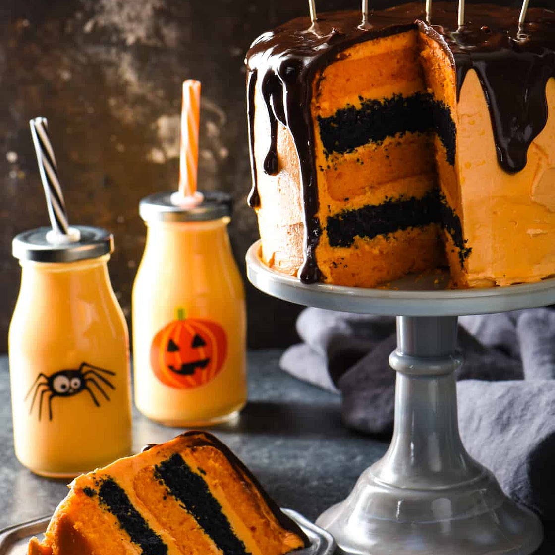 Orange Cream Cake with Chocolate Ganache