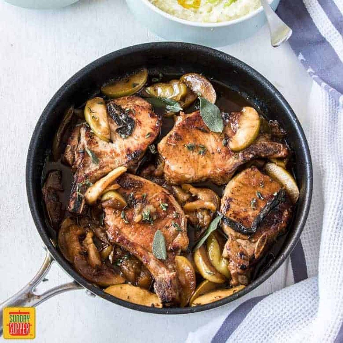 Baked Pork Chops with Apples