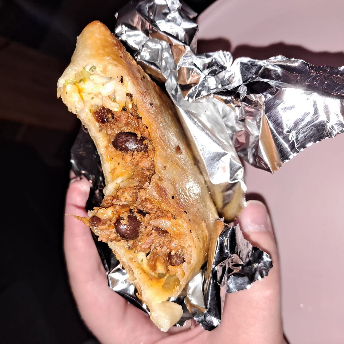 Chorizo and Black Bean Chimichangas