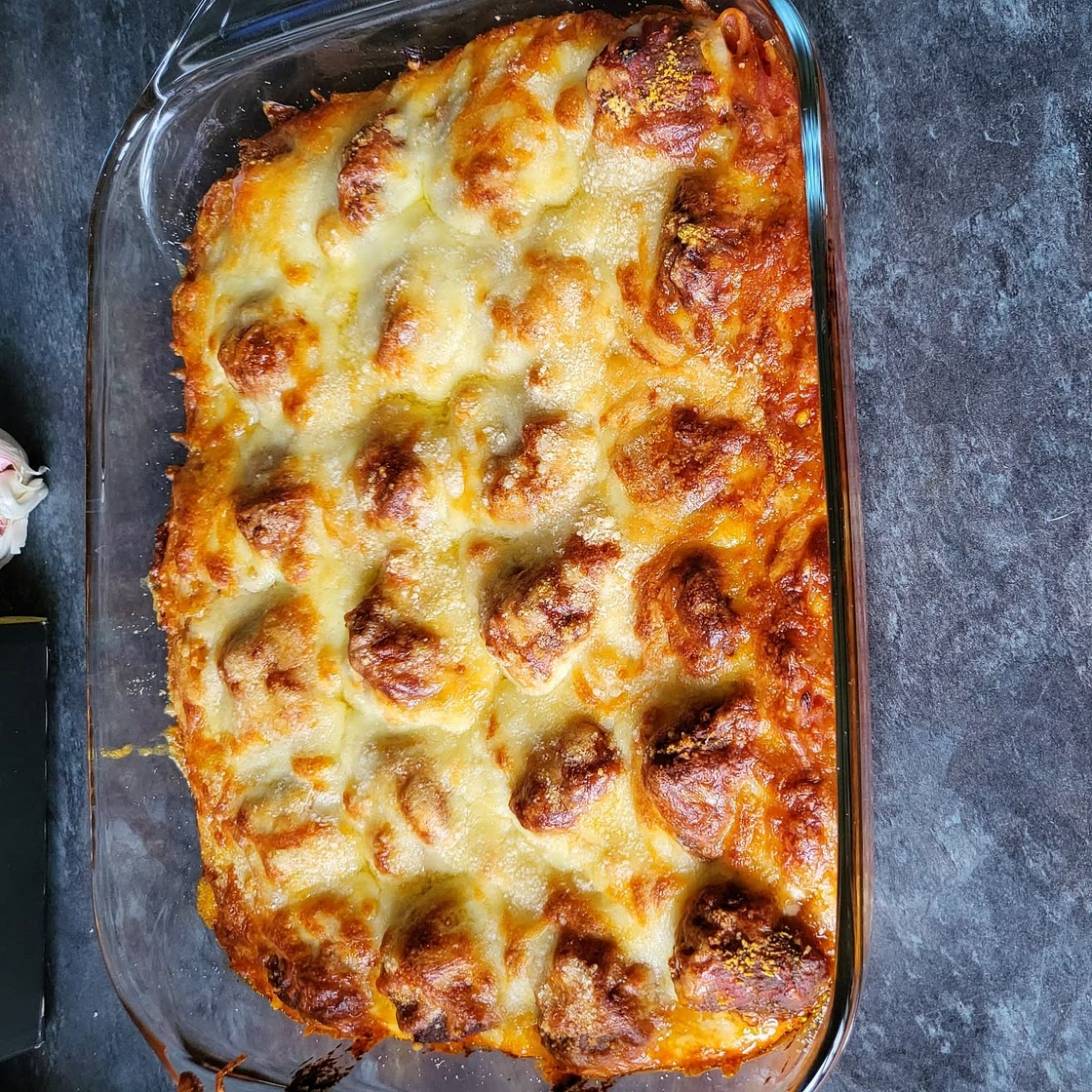 Baked Spaghetti & Meatballs