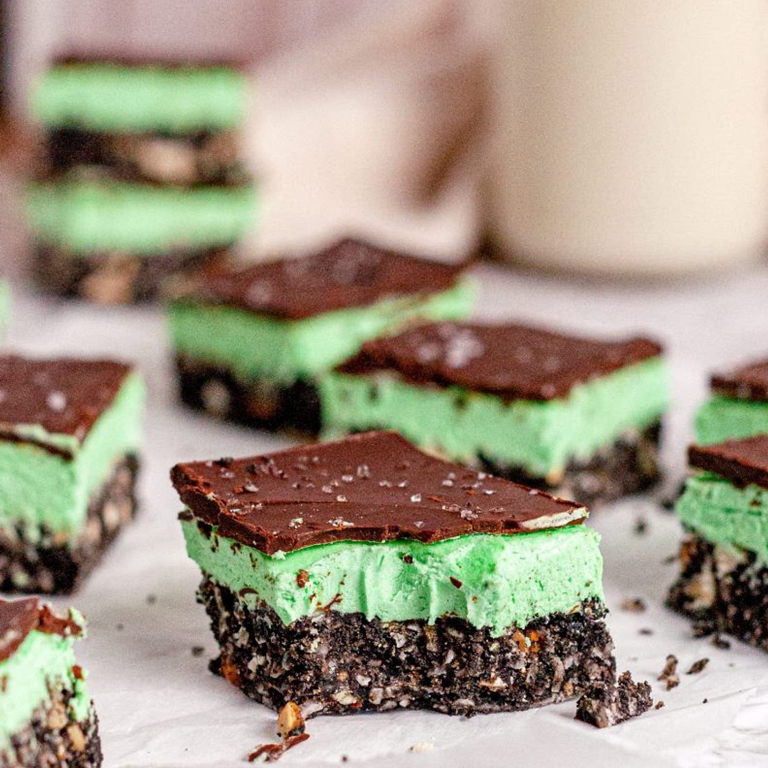 Mint Nanaimo Bars (Vegan & Gluten-Free)