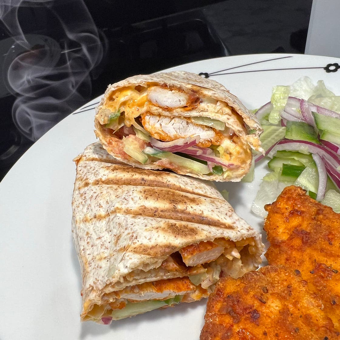 (Air) Fried Chicken Wraps