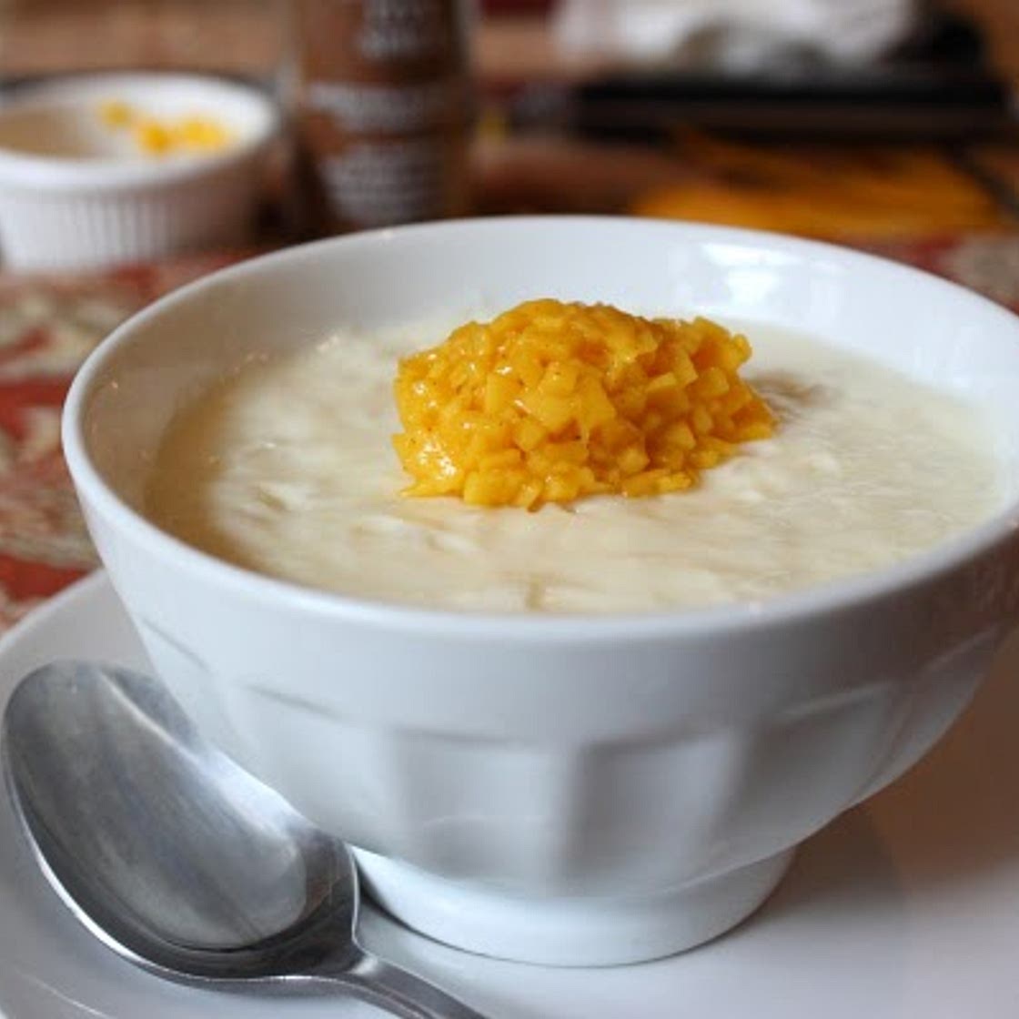 Coconut Milk Rice Pudding with Fresh Mango – I Don’t Like Rice Pudding, But I Love This!