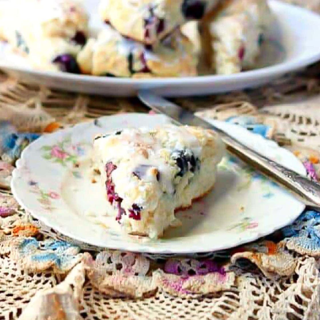 Glazed Lemon Blueberry Scones