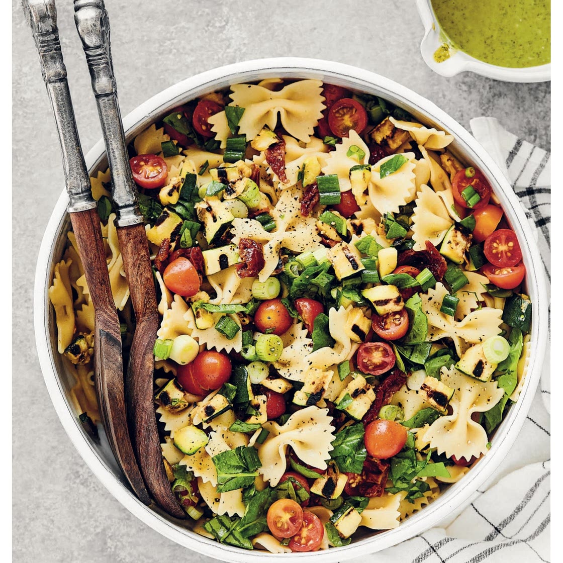 Summery Chimichurri Chickpea Pasta Salad