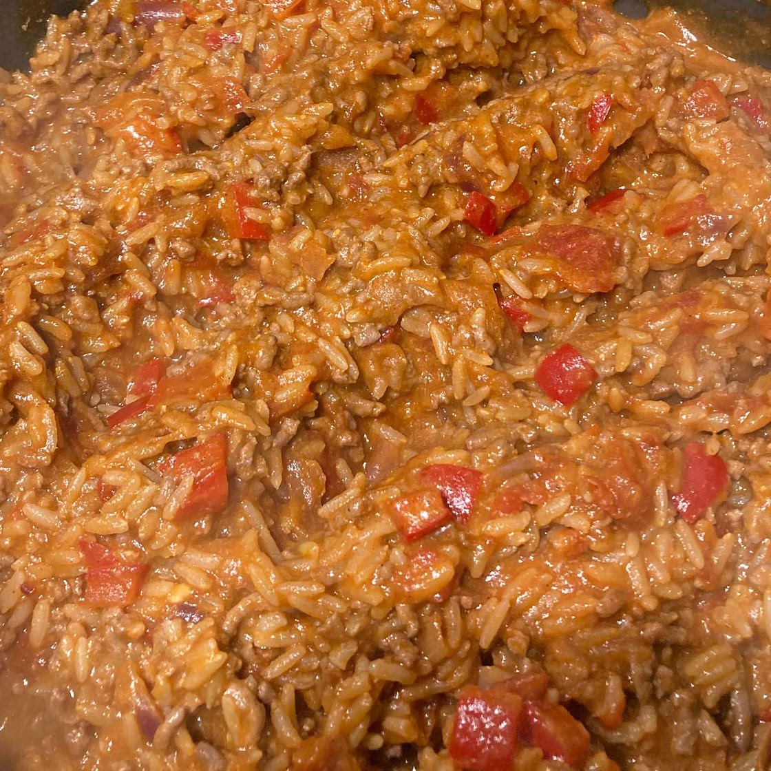 Cheesy One Pan Mexican Beef