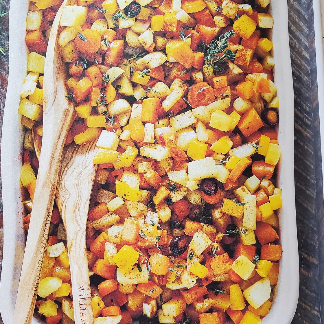 Balsamic Roasted Root Vegetable Medley with Thyme and Cayenne