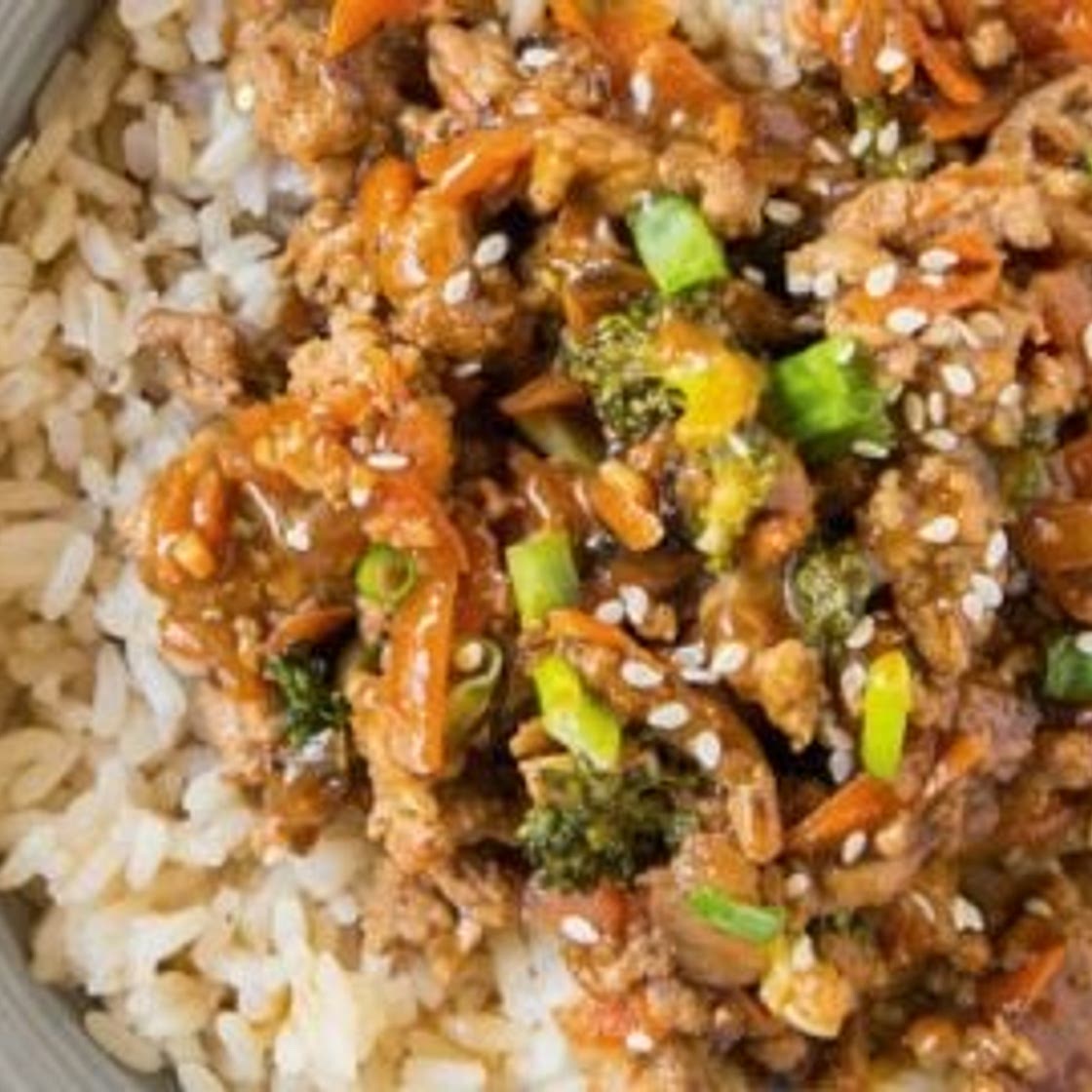 Teriyaki Turkey Rice Bowl
