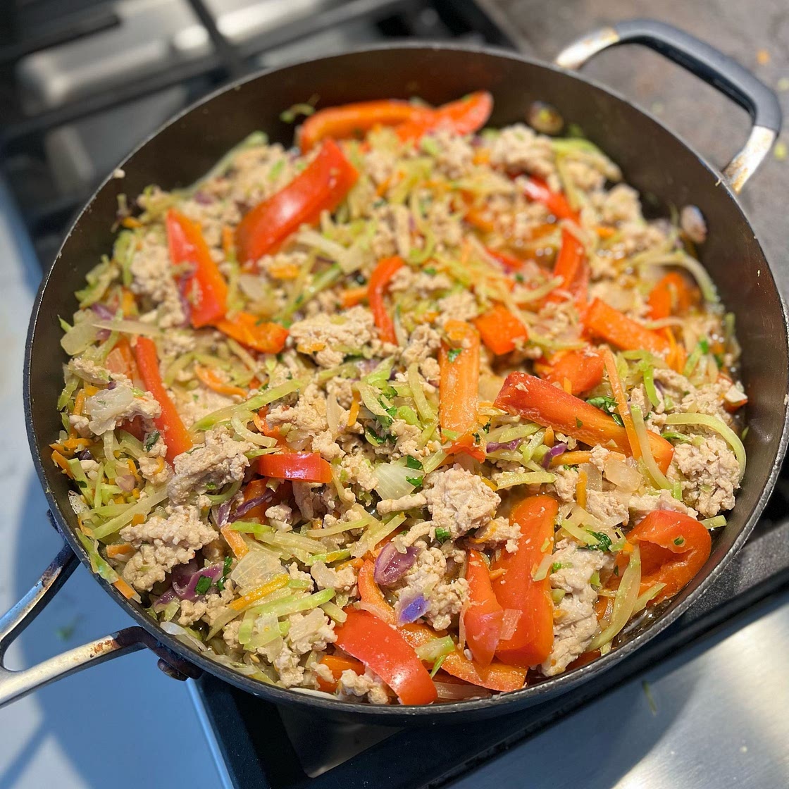 Ground Chicken Stir Fry Style