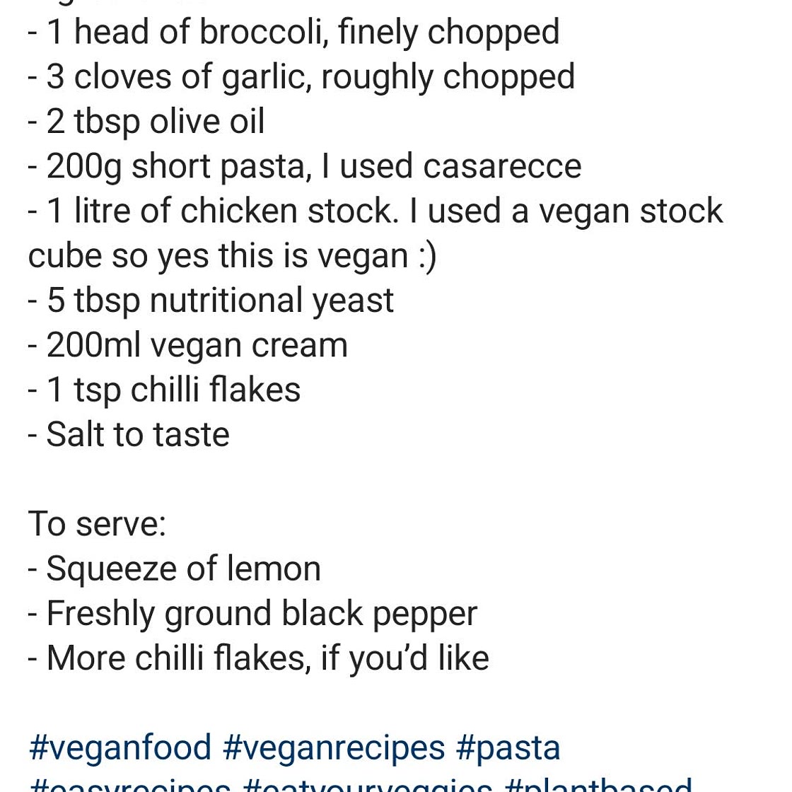 Pasta with brocoli