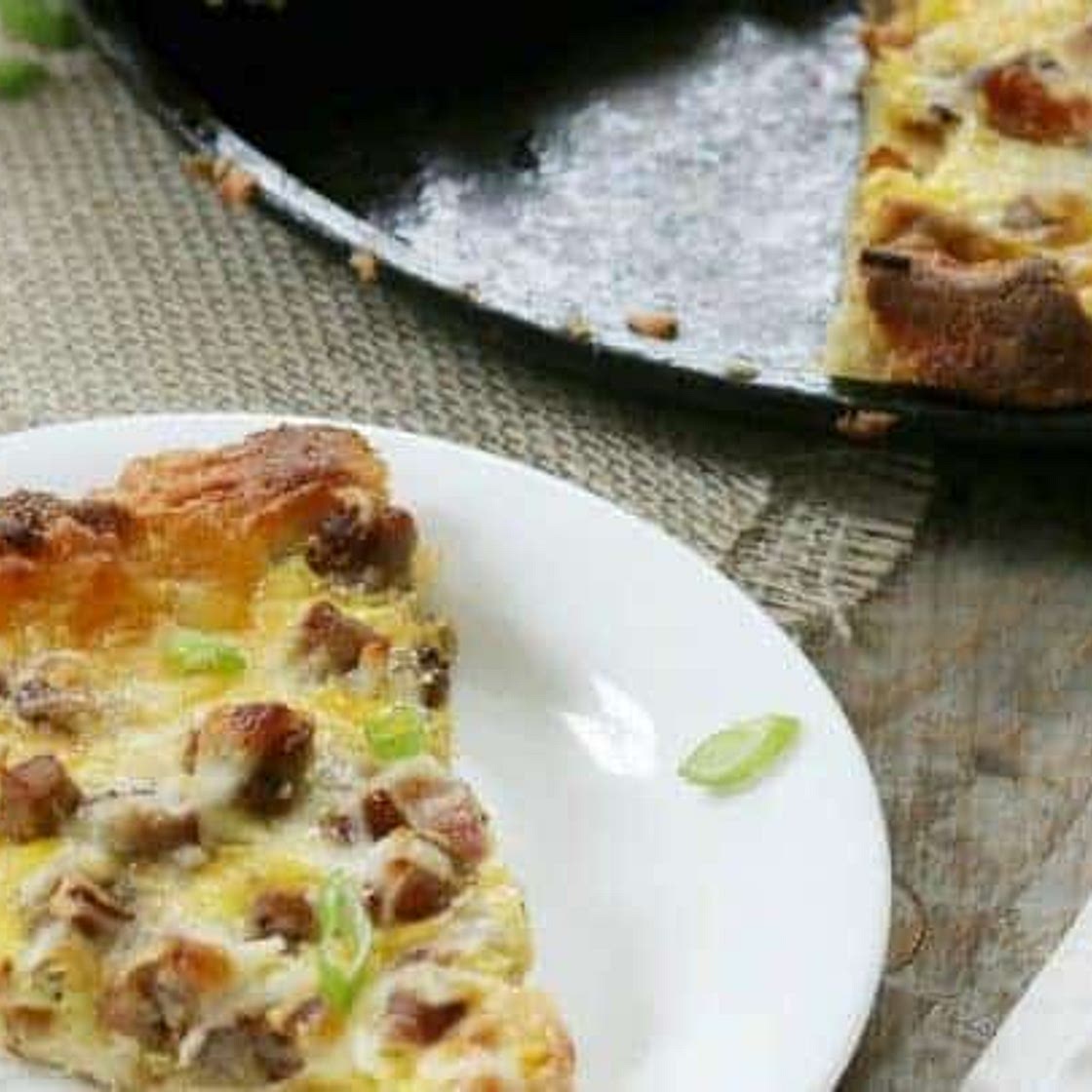 Keto Breakfast Pizza- Meat Lover's Style