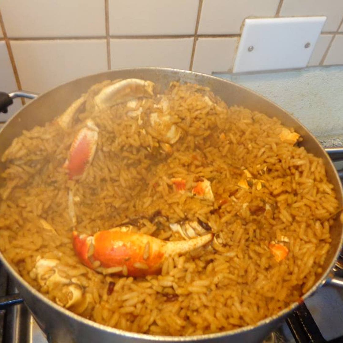 Crab and rice