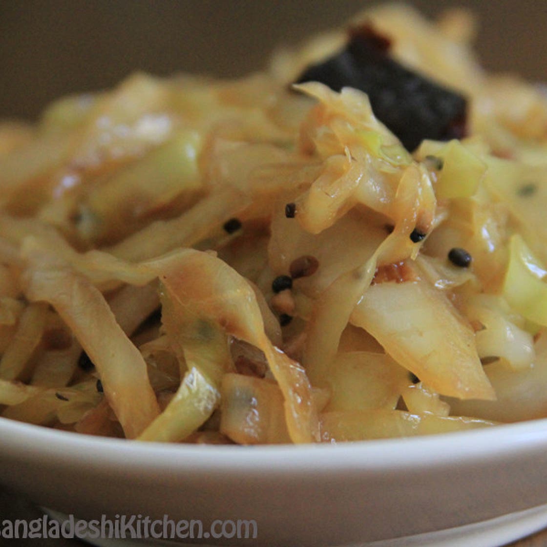 Stirfried Cabbage with Garlic and Bengali Spices | The Bangladeshi Kitchen