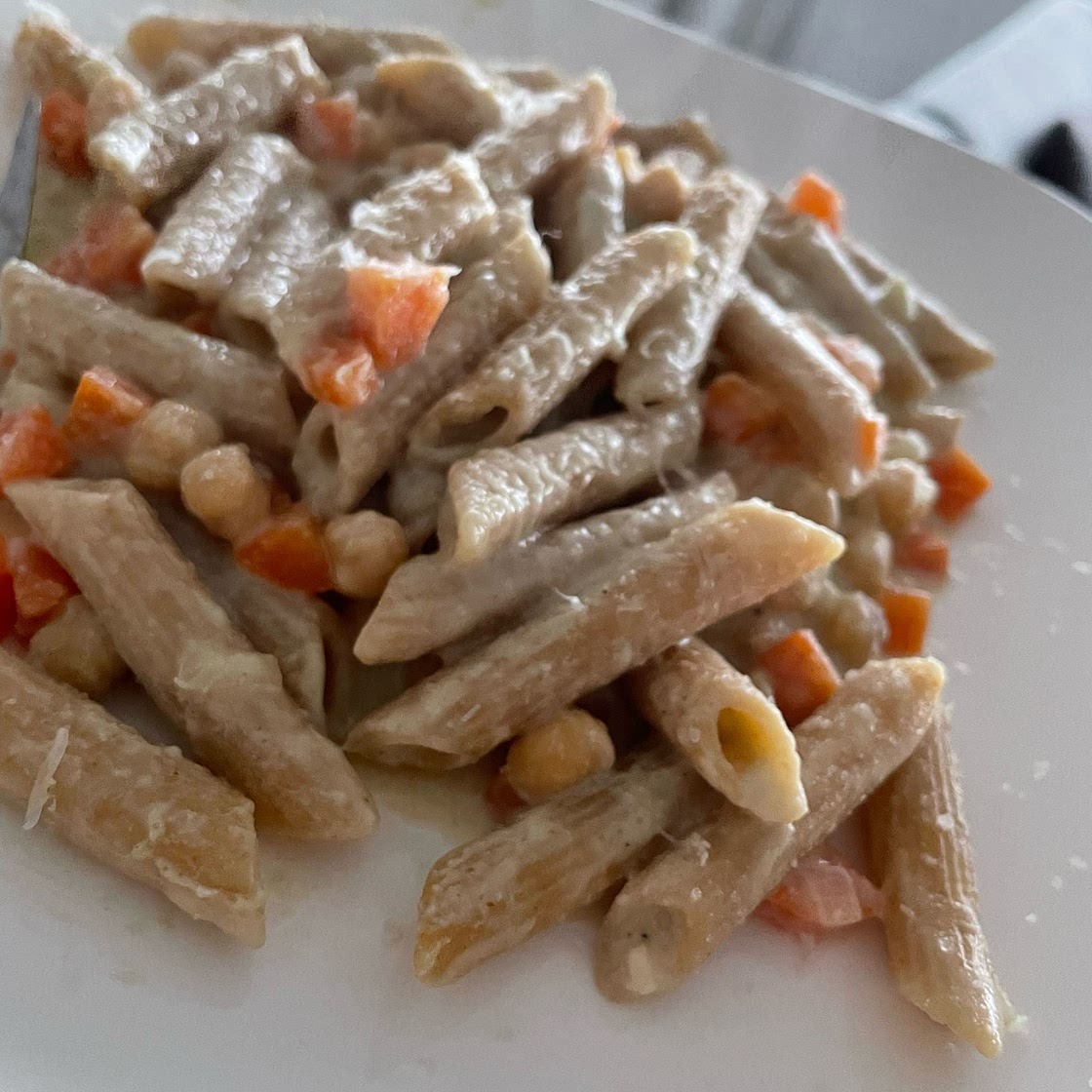 Vegan Lemon-Rosemary Chickpea Pasta Casserole
