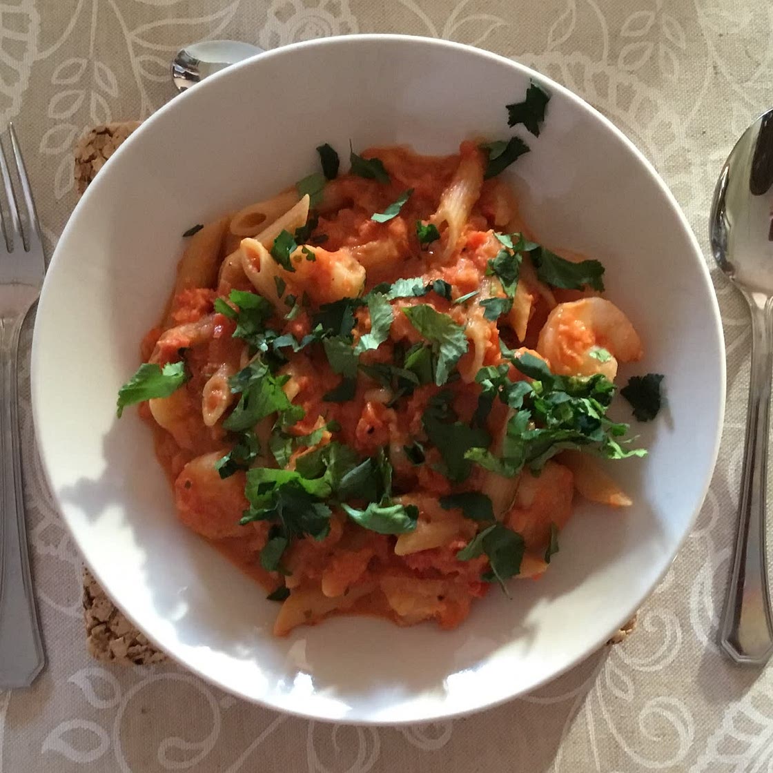 Prawns and Penne Pasta
