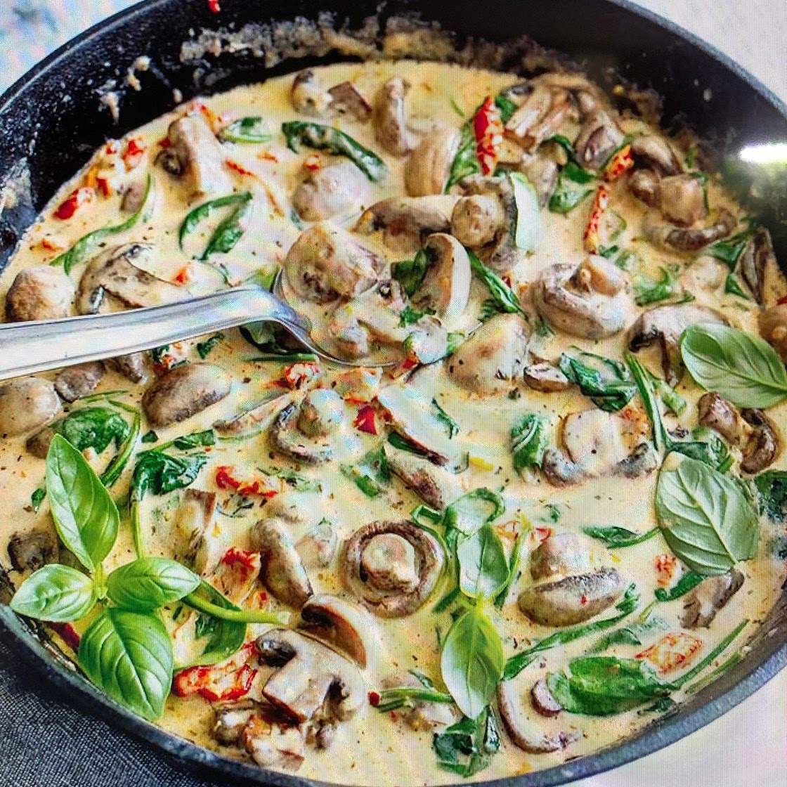 Creamy Tuscan Mushrooms