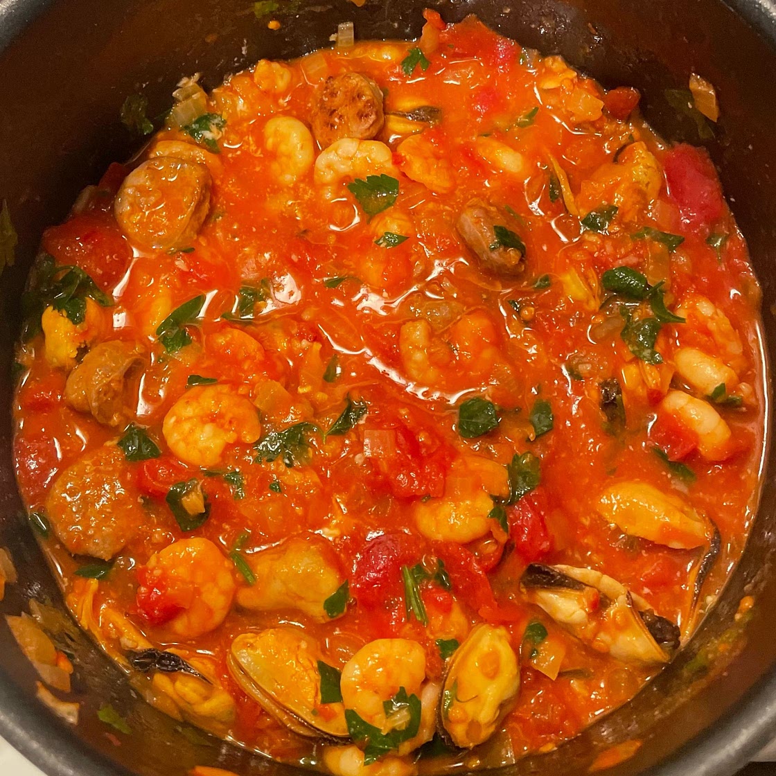 Seafood Spaghetti With Mussels and Shrimp