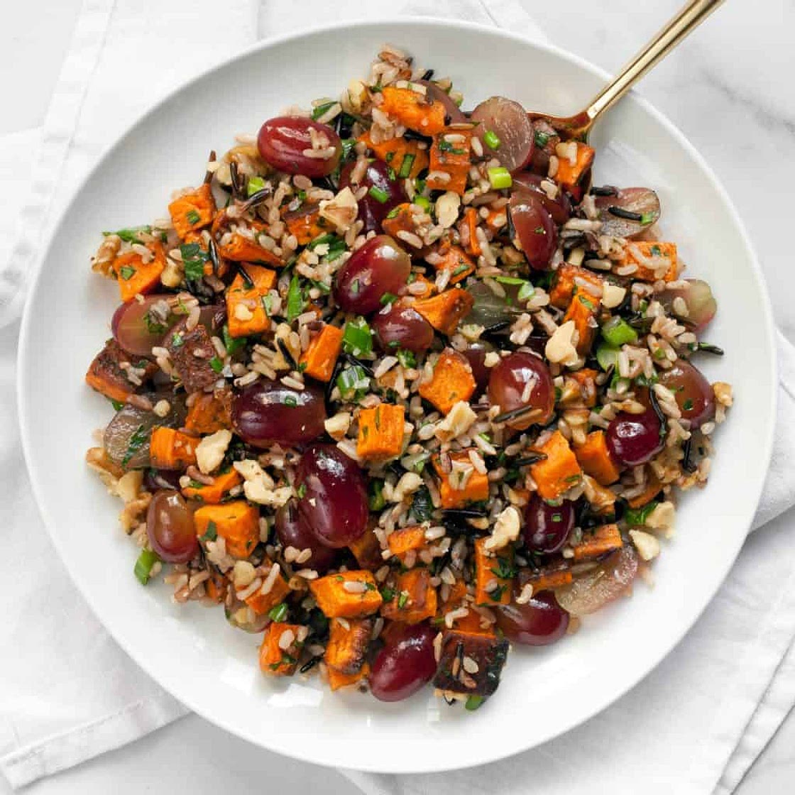 Carrot, Grape & Red Rice Salad
