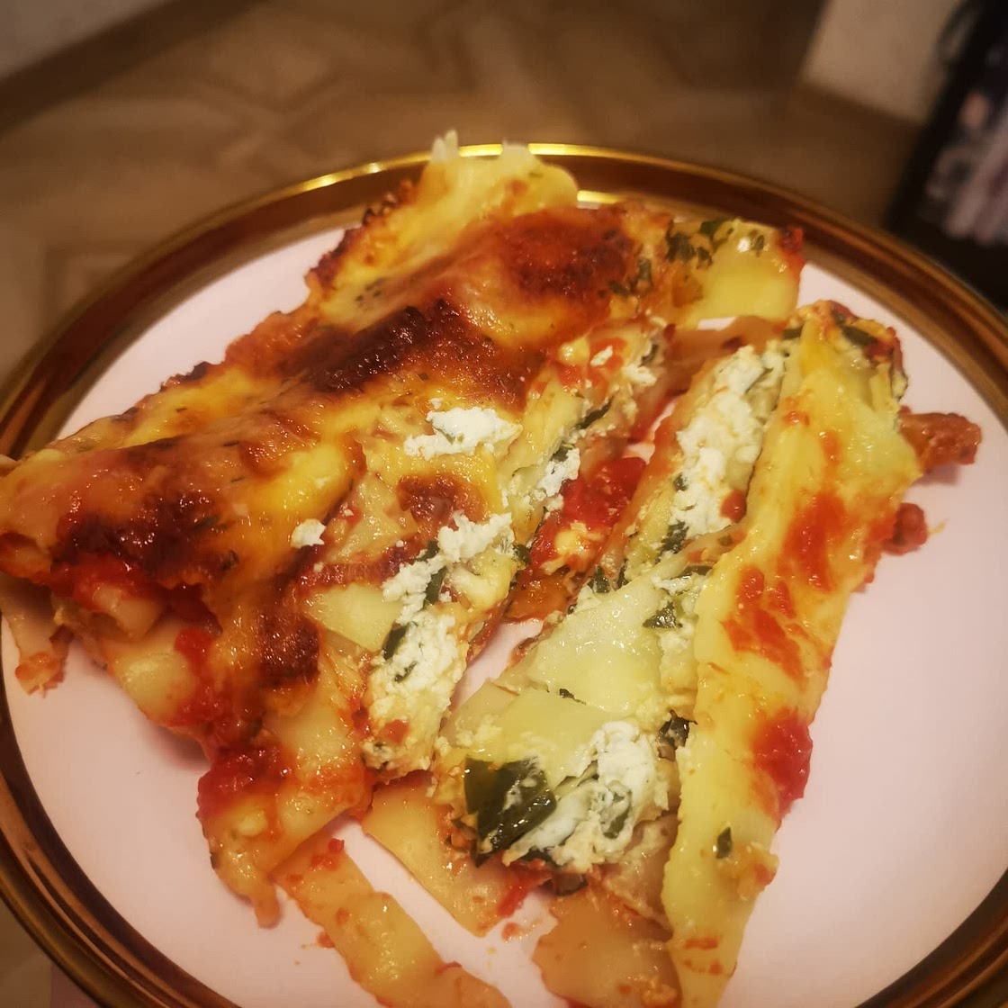 Spinach Artichoke Lasagna Roll-up