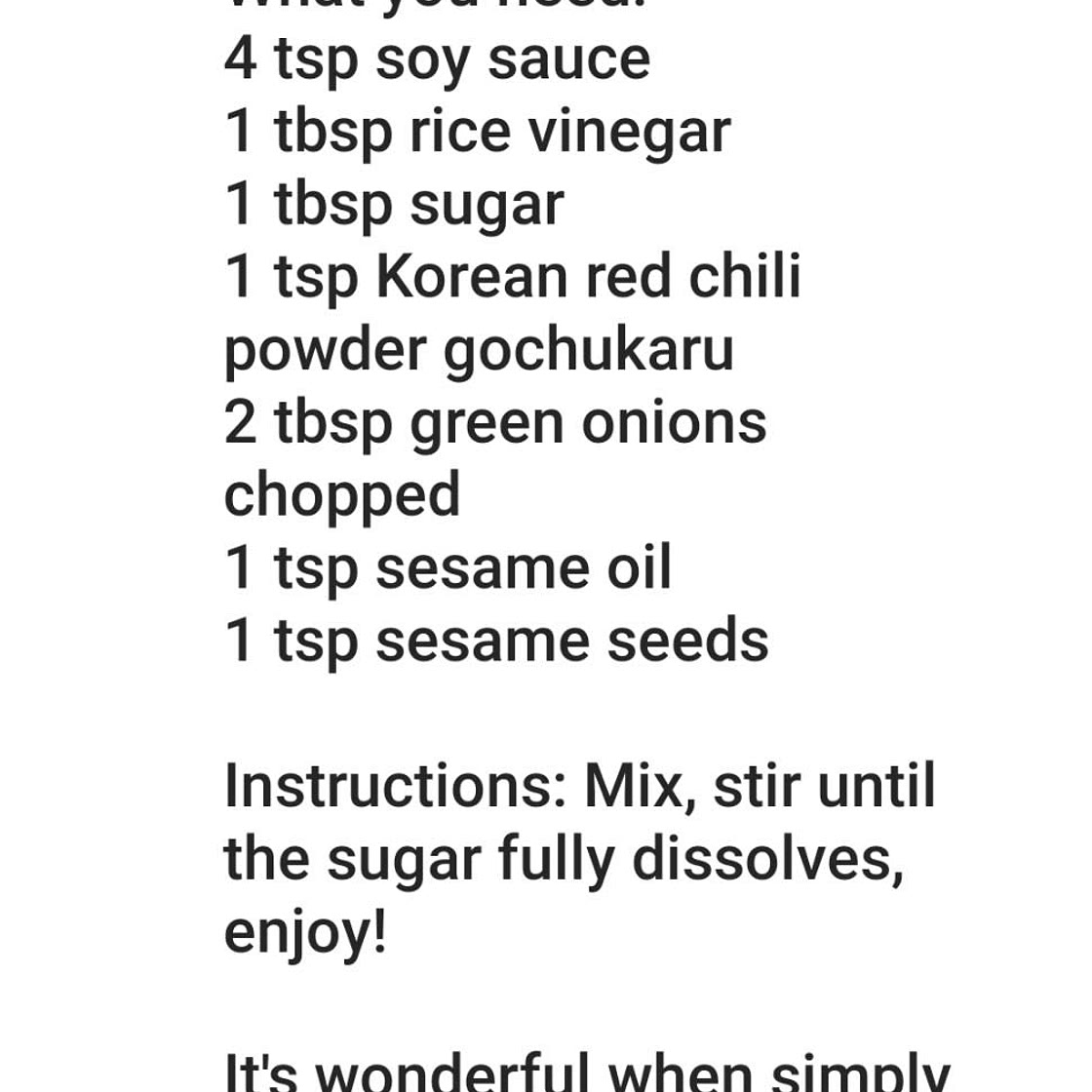 Yangnyeom (dressing or sauce