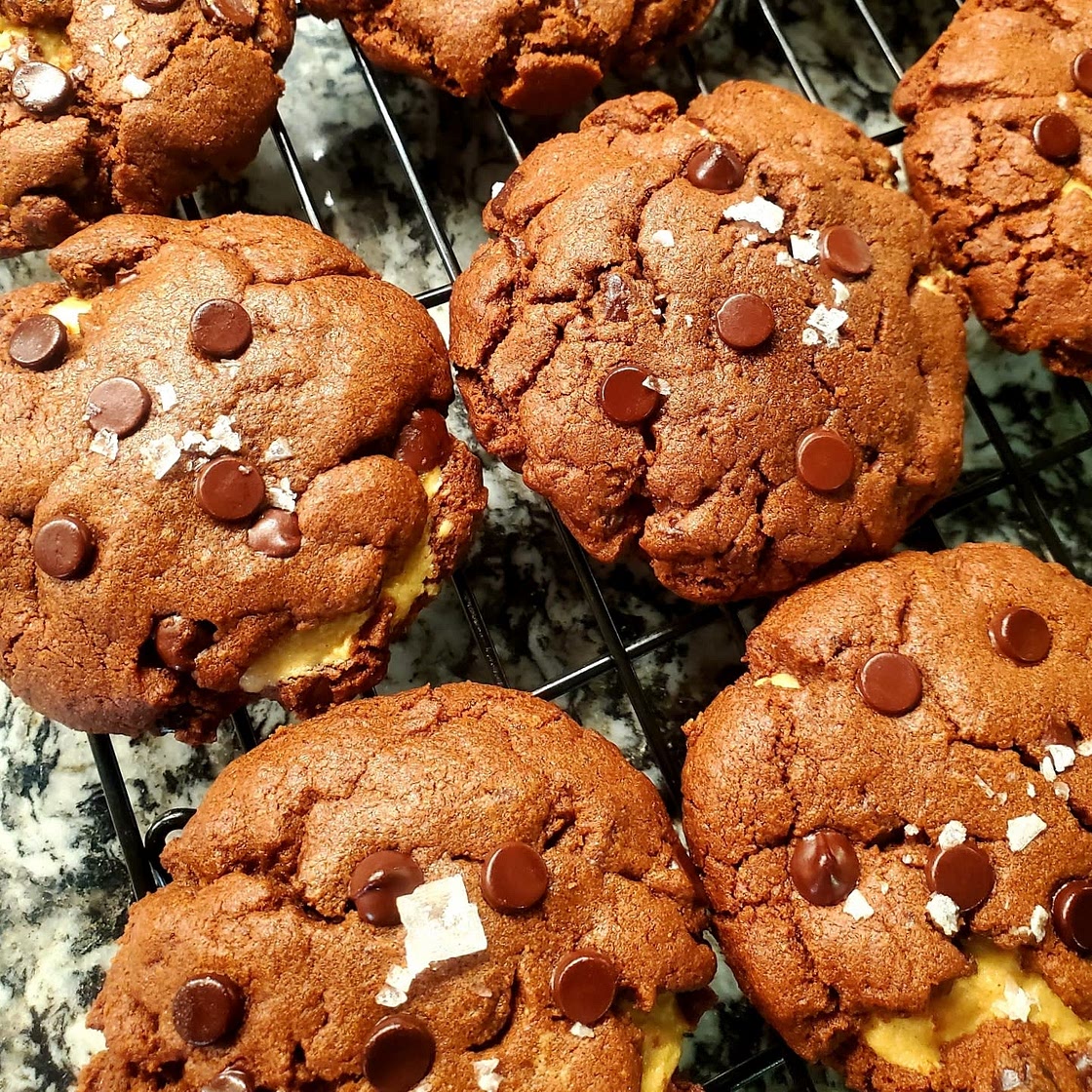 Vegan Peanut Butter Stuffed Cookies