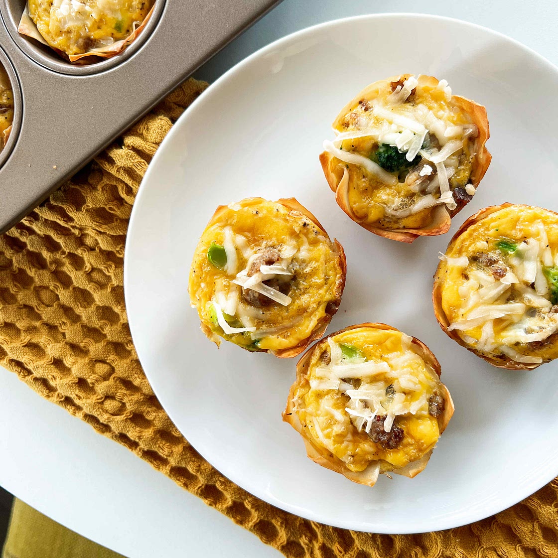 Wonton Wrapper Egg Bites