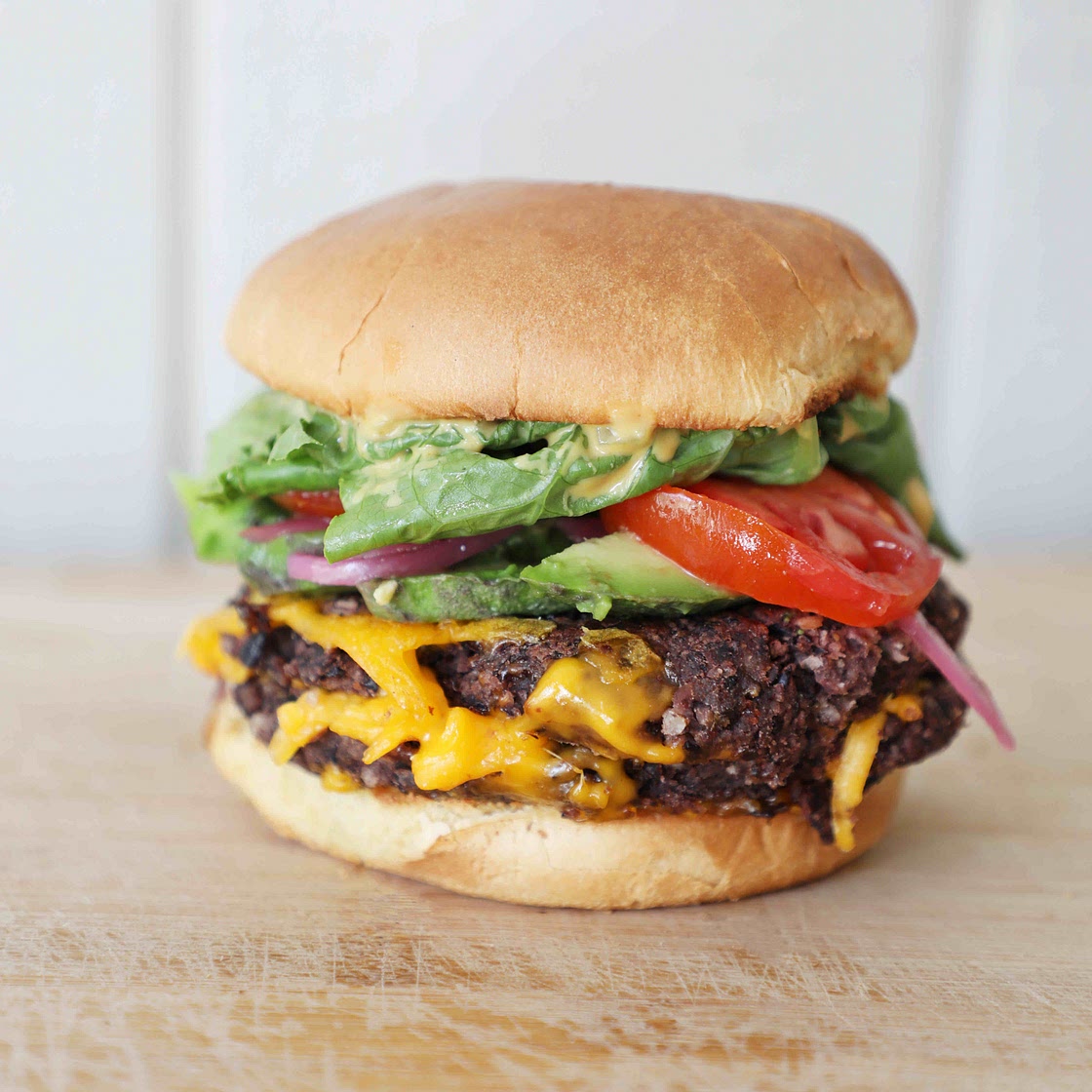 Vegan Double Black Bean Burger