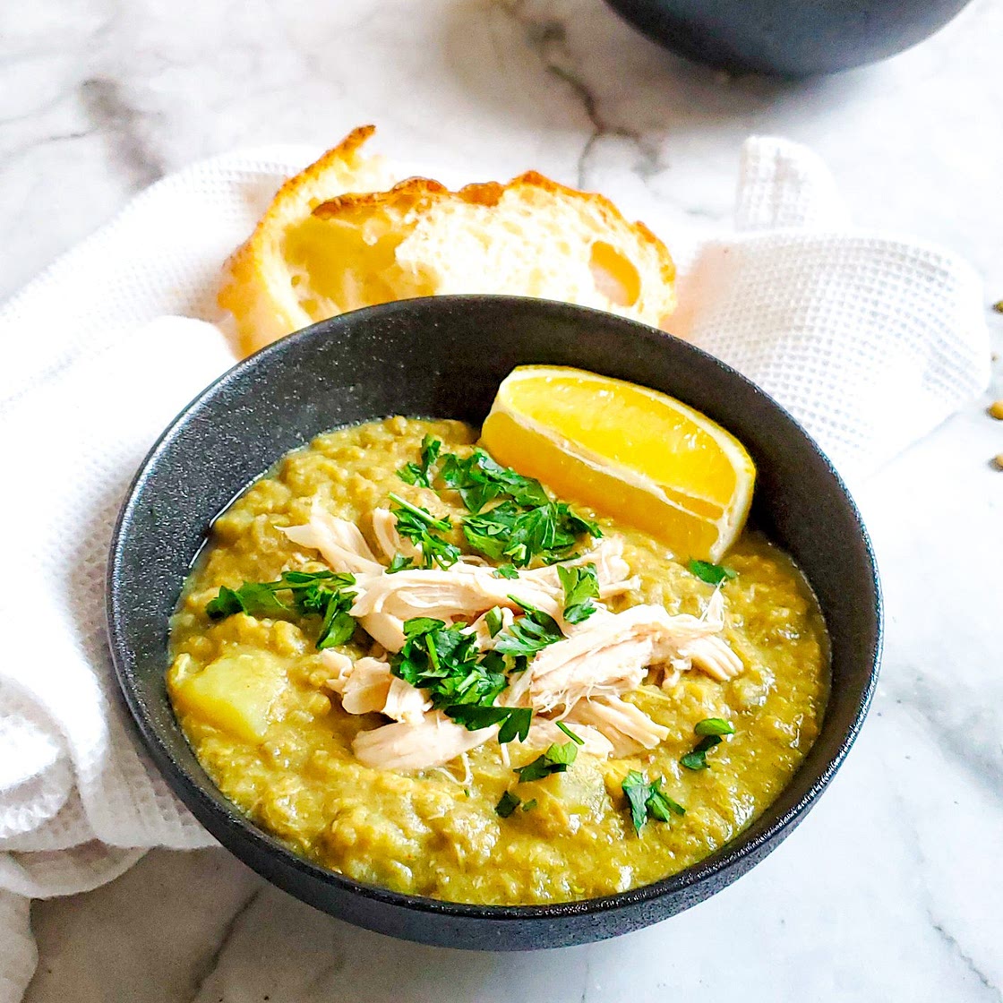 30 Minute Hearty Leftover Chicken Lentil Soup