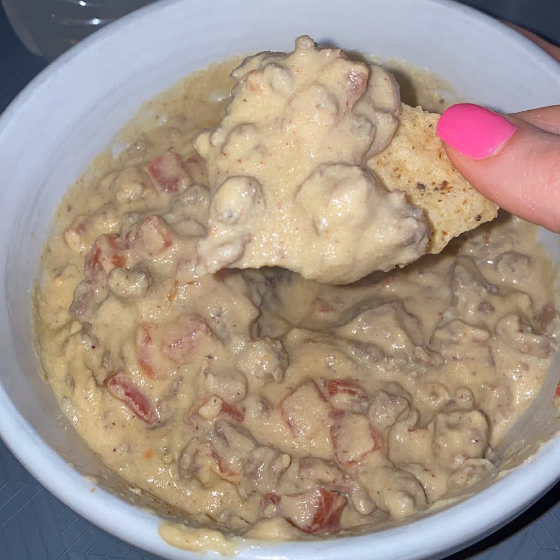 Dairy Free Queso Dip with Ground Beef (Paleo, Whole30, Keto)