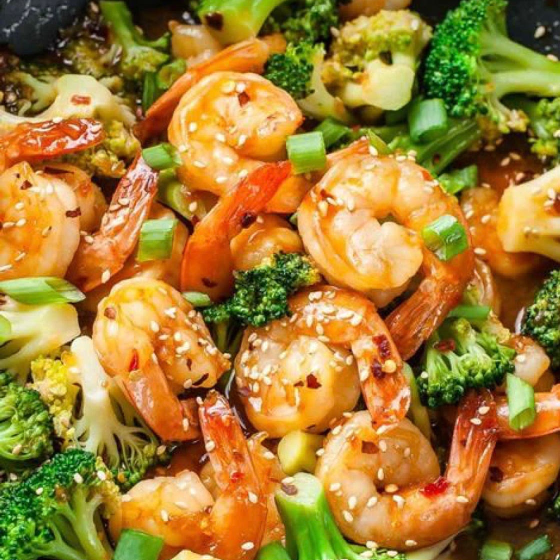 Szechuan Shrimp and Broccoli