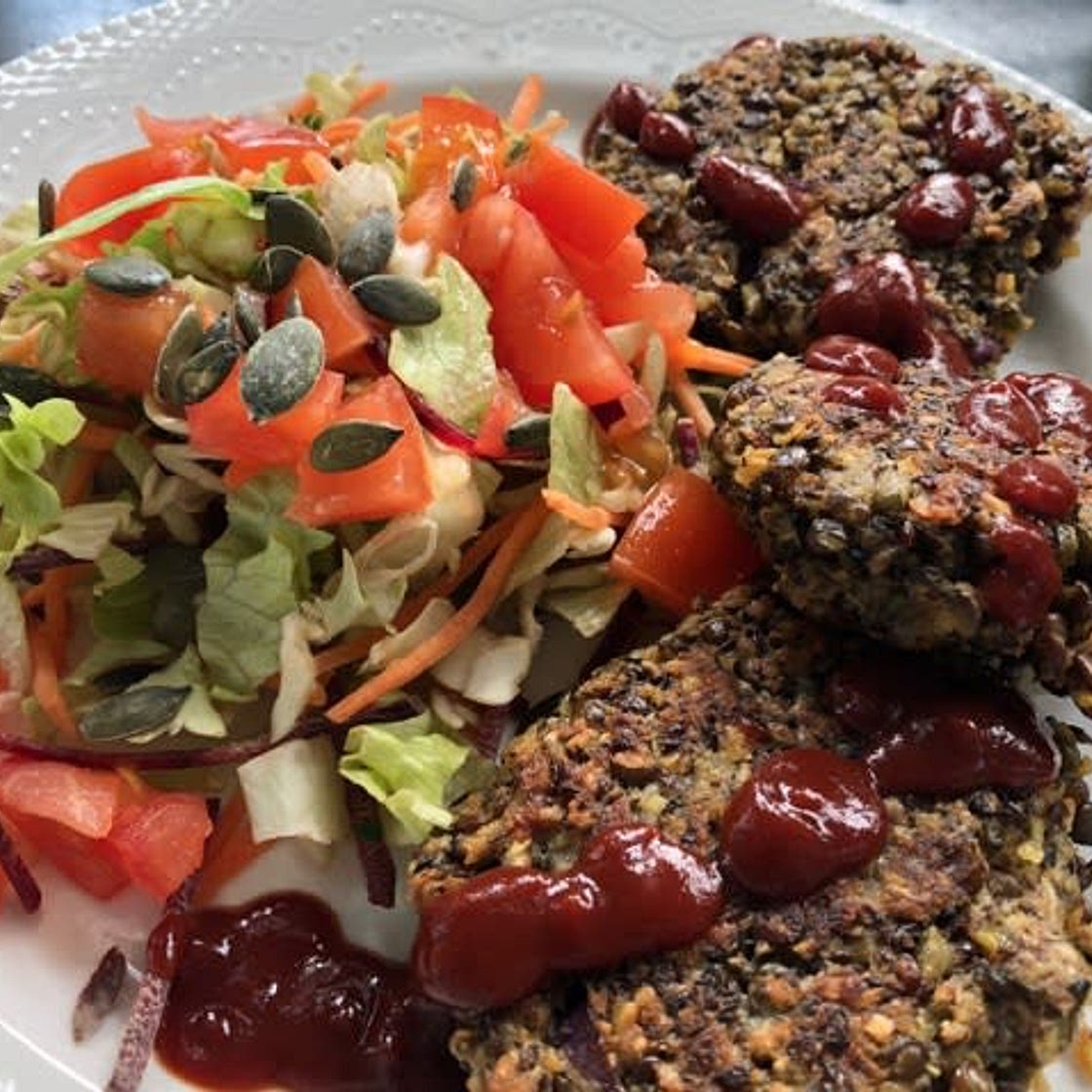 Sprouted Lentil Burgers