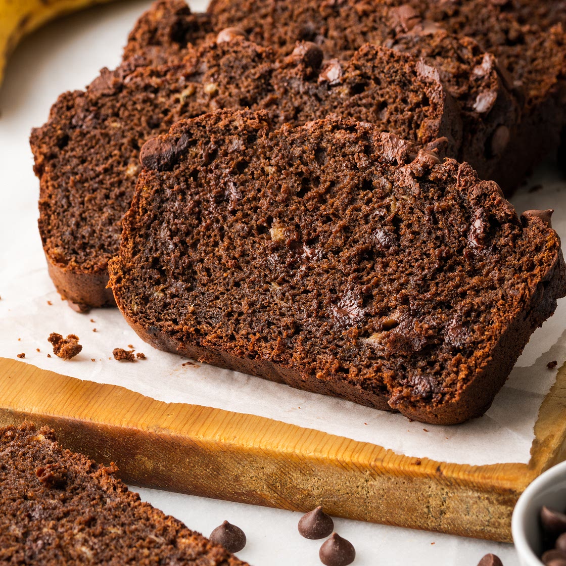 Gluten Free Double Chocolate Banana Bread