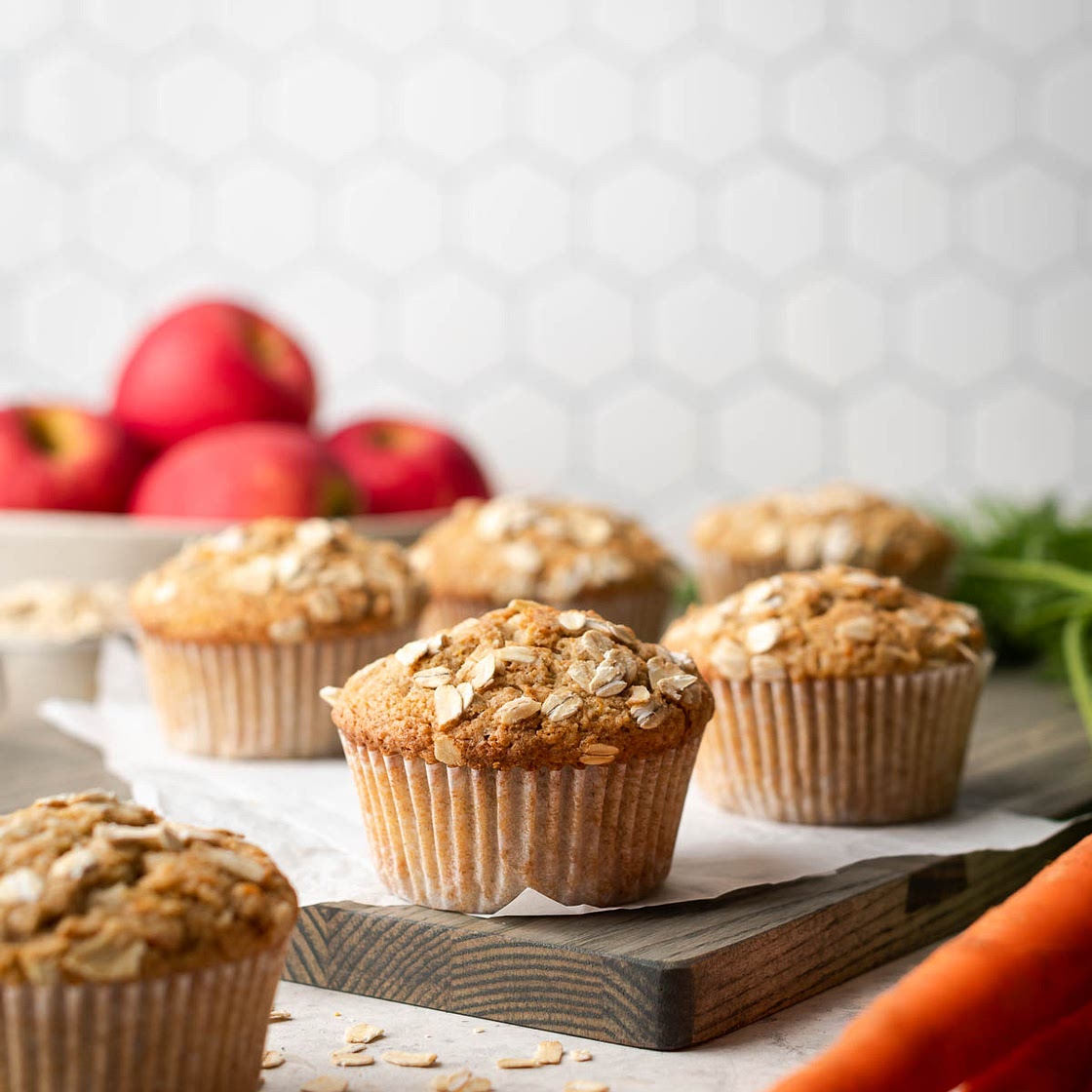 Gluten Free Apple Carrot Muffins