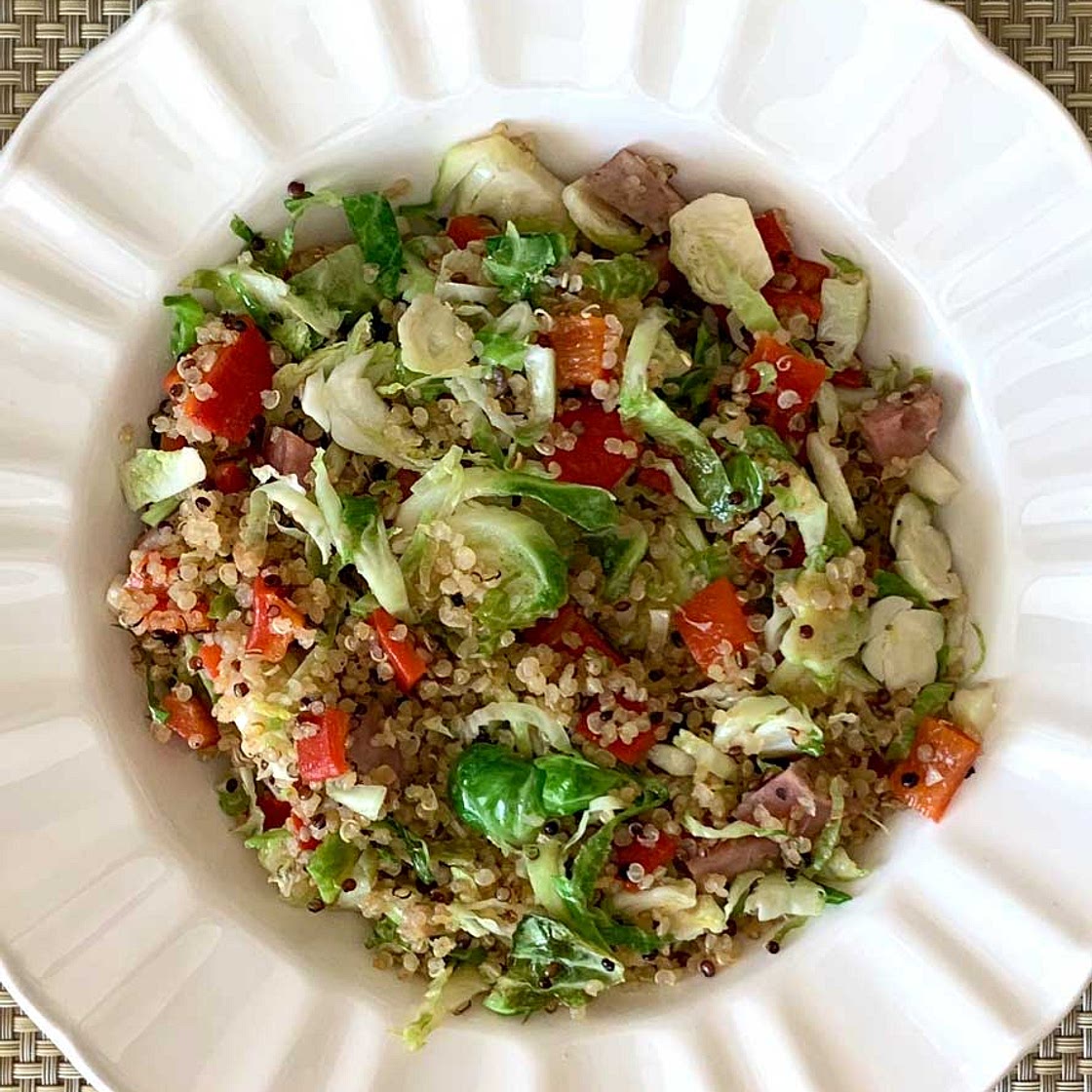 Brussel Sprout Quinoa Red Pepper & Chicken Sausage