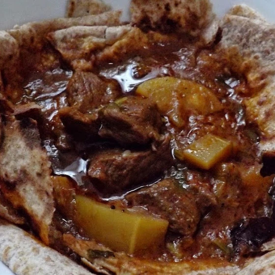Thareed, A dish of Bread and Meat Soup