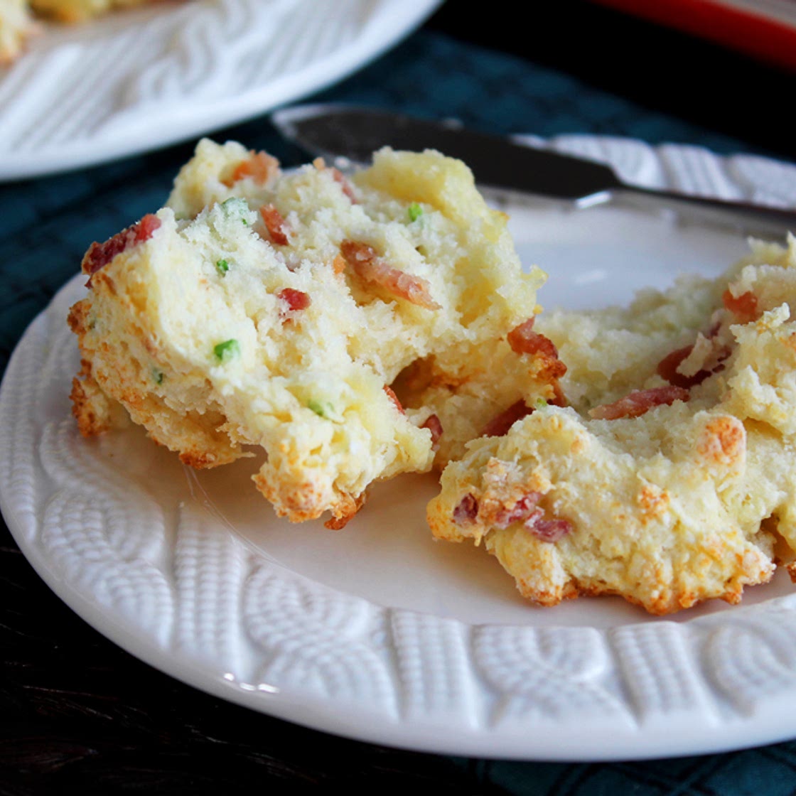 Bacon Cheddar Chive Drop Biscuits
