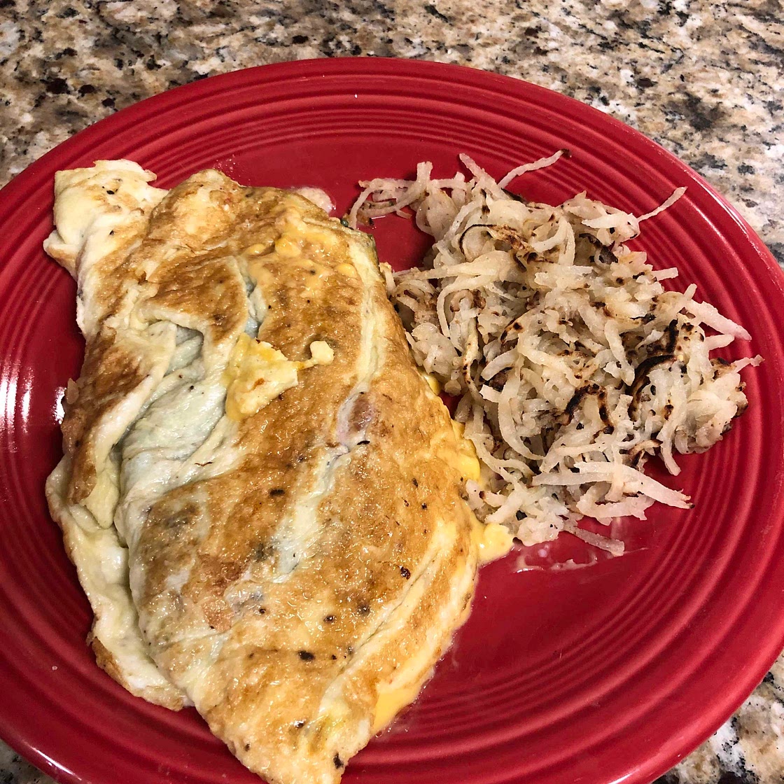 Mexican Omelette with Jicama Hashbrowns