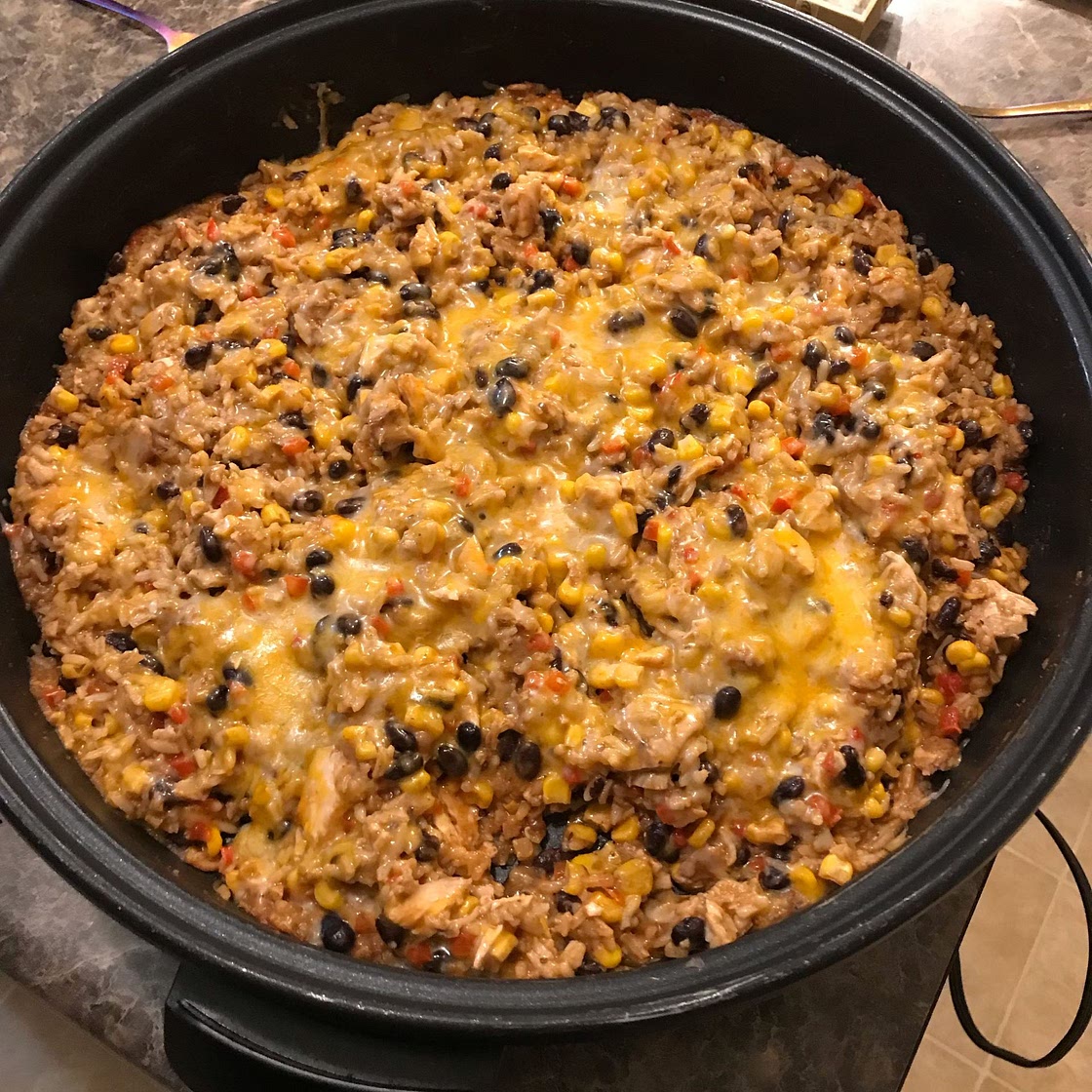 Cheesy Enchilada Rice Skillet