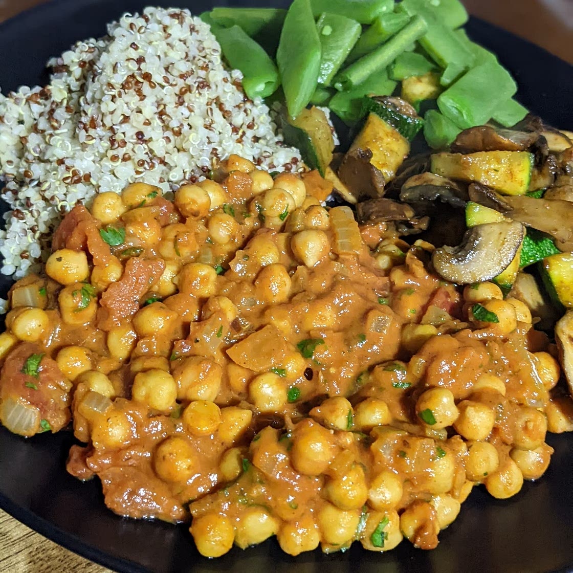 Seven Spice Chickpea Stew with Tomatoes and Coconut