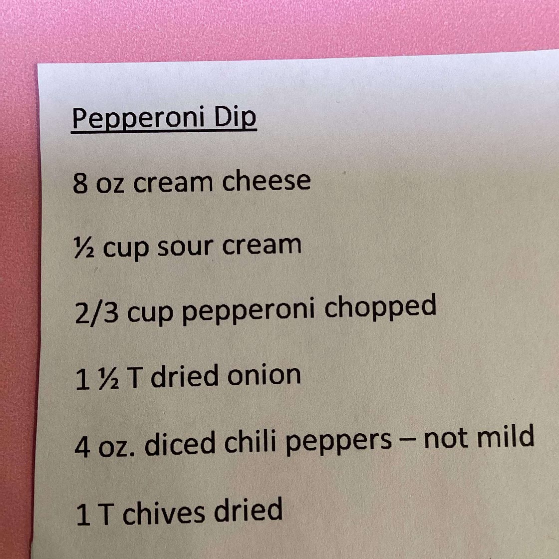 Pepperoni Dip