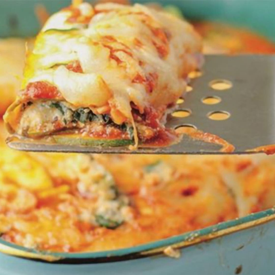 Zucchini Spinach Manicotti