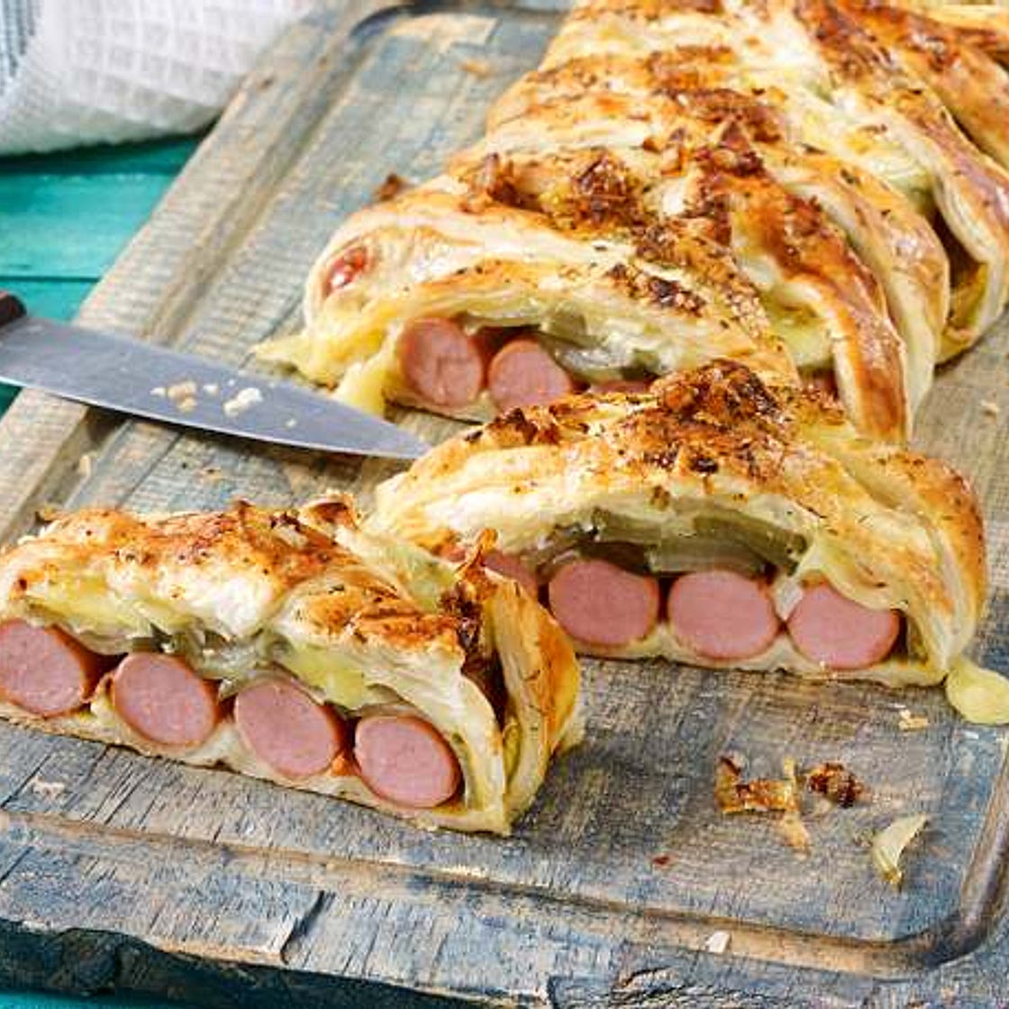 Gefüllte Hot Dog-Rolle