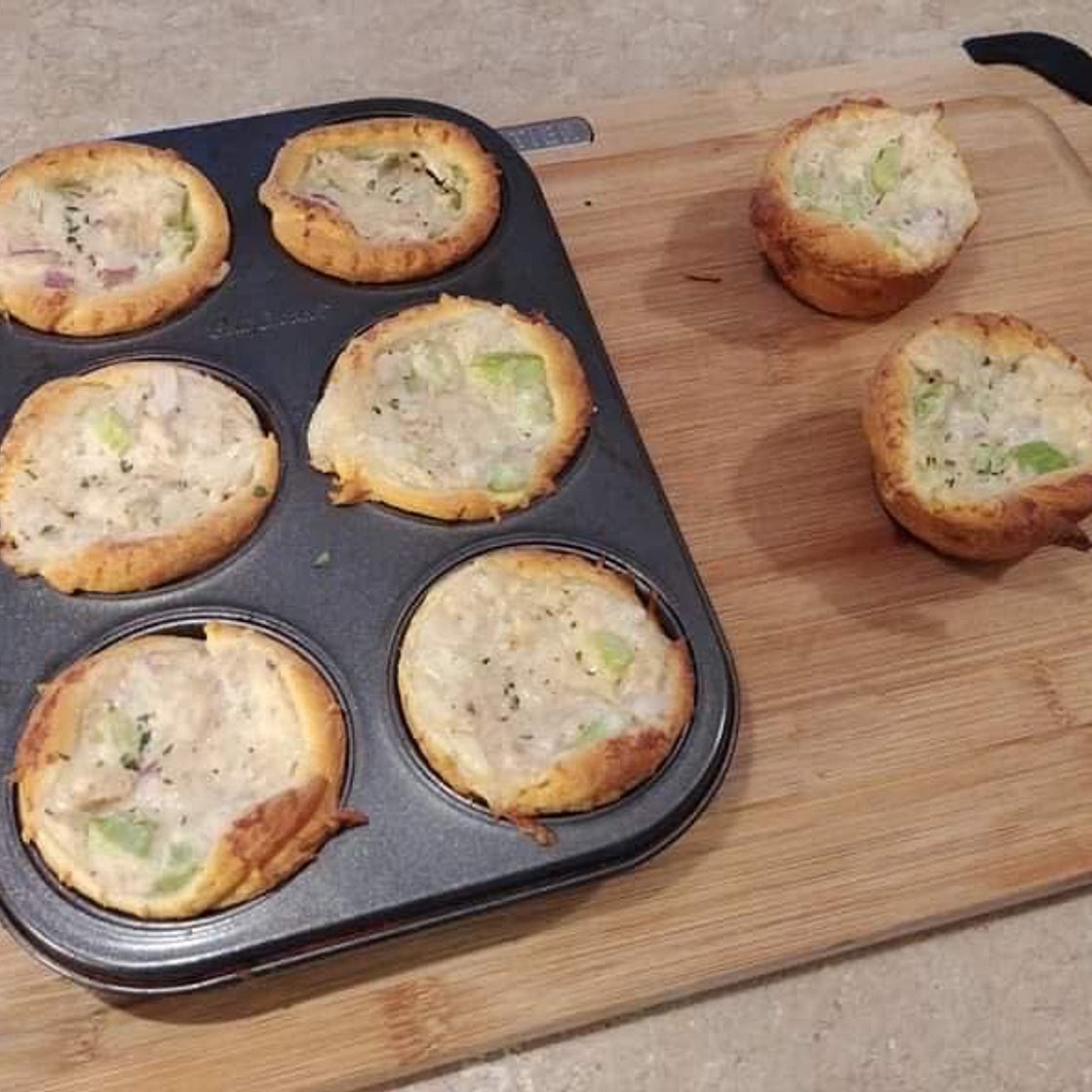 Tartelettes au thon & cheddar