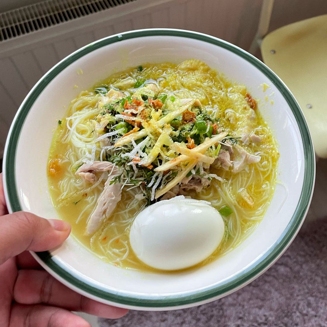 Indonesian Chicken Noodle Soup (Soto Ayam)